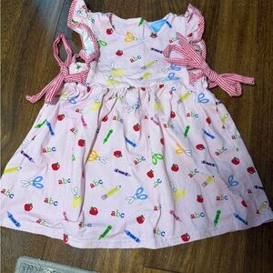 Pink Apple Print Avery Dress